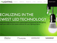 Tablet Screenshot of pblighting.com